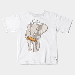 Elephant Baker Rolling pin Kids T-Shirt